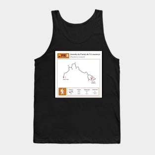 Madeira Island PR8 VEREDA DA PONTA DE SÃO LOURENÇO trail map Tank Top